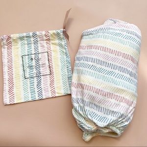 Kyte Baby Bamboo Crib Sheet in Herringbone Rainbow